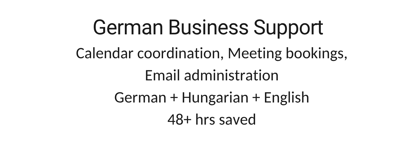 German business support virtual assistant