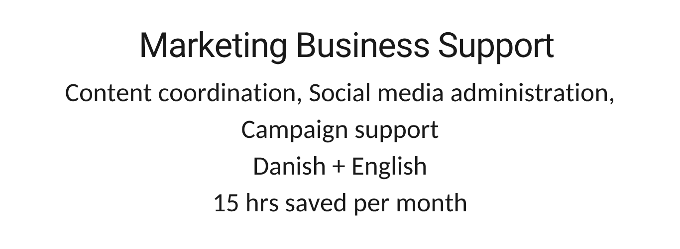 Marketing business support virtual assistant